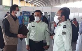 حضور کارکنان حج و زیارت استان در فرودگاه مشهد جهت تکریم و راهنمایی زائرین اربعین حسینی 