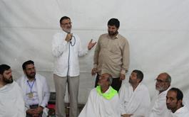 دیدار رئیس سازمان حج و زیارت با جانبازان سرافراز اعزامی به حج در عرفات/عکس